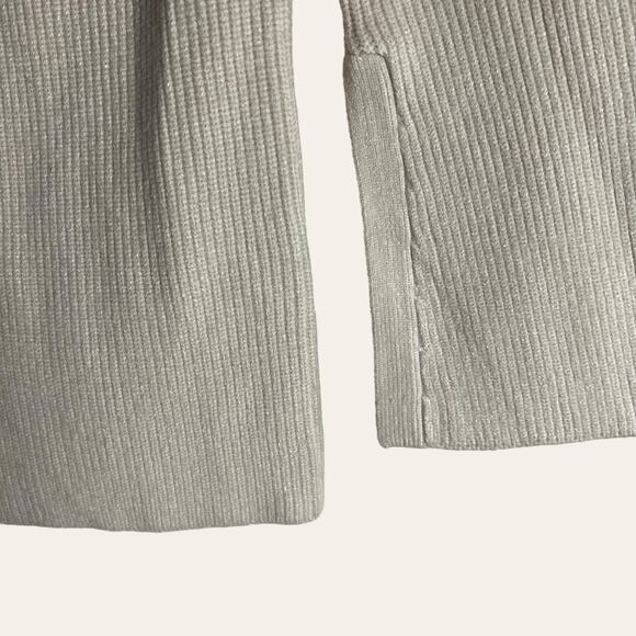 Love Token Ivory Ribbed Knit Rabbit Fur Trim Off The Shoulder Sweater Size M - Picture 4 of 7